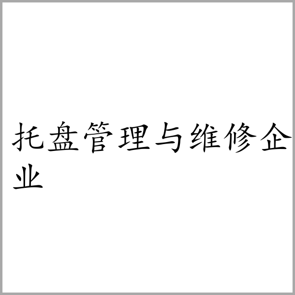 托盘管理与维修企业